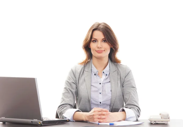 Mujer de negocios en la oficina Imagen De Stock