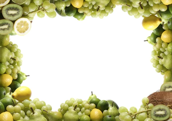 Green fruits isolated on white — Stock Photo, Image