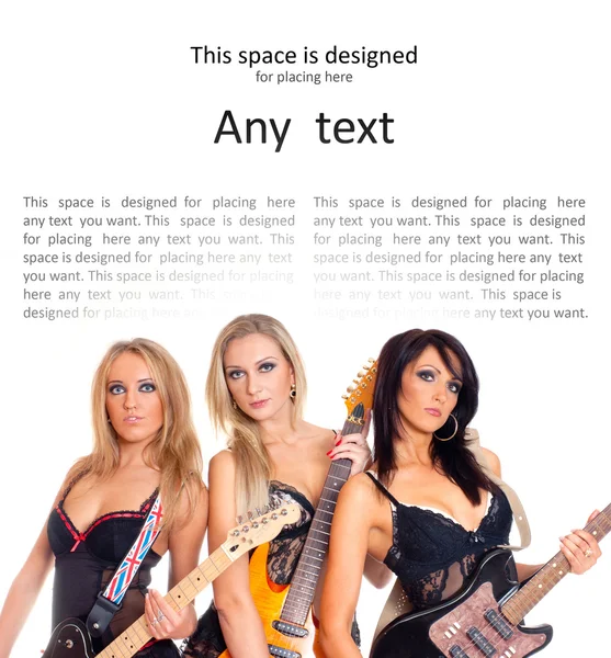 Female rock band — Stock Photo, Image