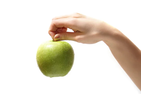 Apple in hand — Stock Photo, Image