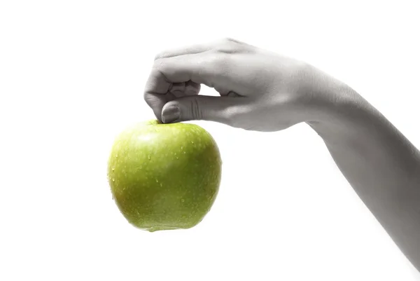 Apple in hand — Stock Photo, Image