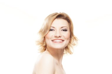 Çekici bir kadının portresi.