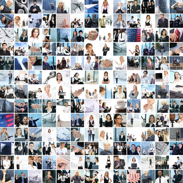 yaklaşık 250 farklı iş fotoğrafları büyük kolaj yapılmış