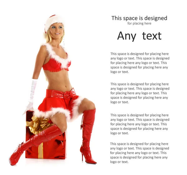 Giovane Babbo Natale sexy — Foto Stock