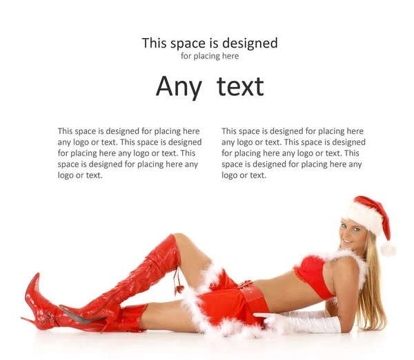 Mladá sexy santa — Stock fotografie