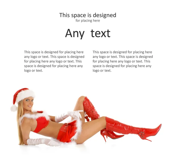 Junge sexy Weihnachtsmann — Stockfoto