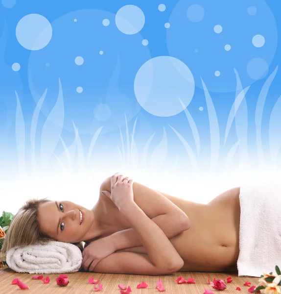 Attractive woman getting spa treatment — Stock Photo, Image