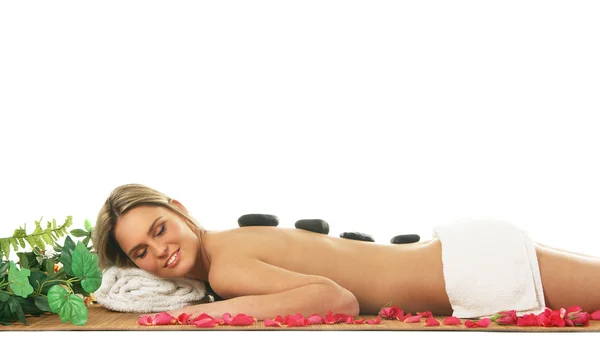 Young woman getting spa treatment — Stock Photo, Image