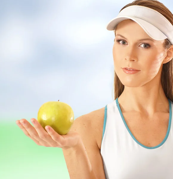 Jugador de tenis joven en forma —  Fotos de Stock