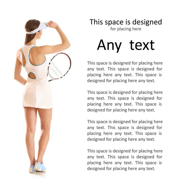 Ung vältränad sexiga kvinnliga tennisspelare. — Stockfoto