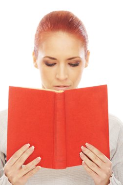 kitap çekici genç kadın