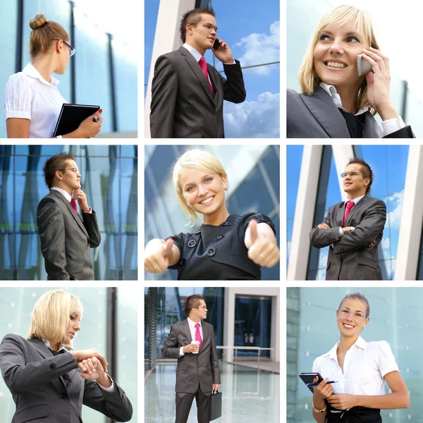 Collage made of some business pictures — Stock Photo, Image