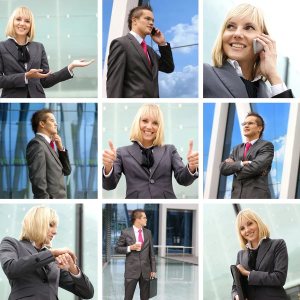 Collage made of some business pictures — Stock Photo, Image