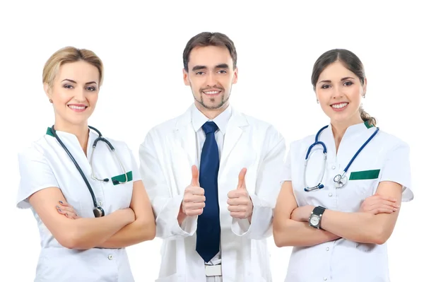 Team di giovani e intelligenti operatori medici — Foto Stock