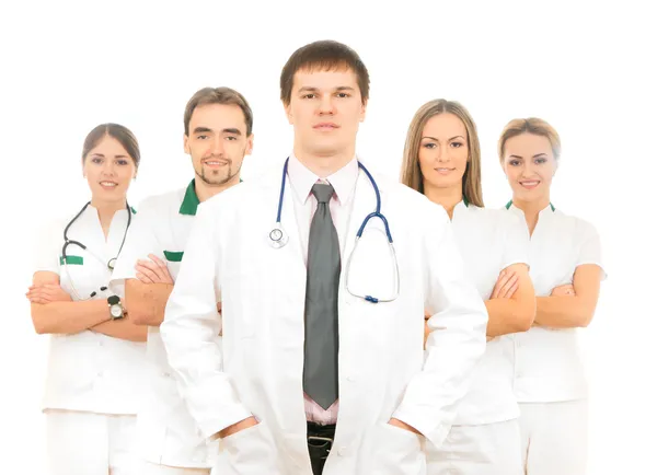 Team of young and smart medical workers — Stock Photo, Image