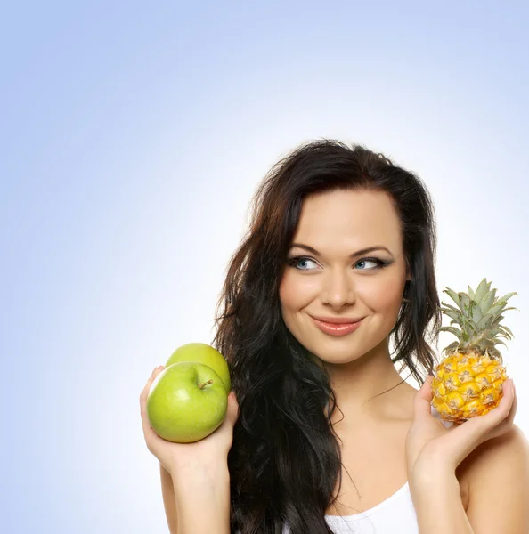 Portrait of young and healthy woman as dieting concept — Stock Photo, Image