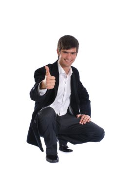 Beyaz üzerine izole iş adamı