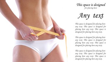 genç seksi kadın vücudu ölçer