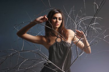 genç seksi kız moda çekimi