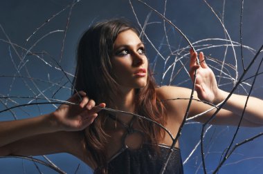 genç seksi kız moda çekimi