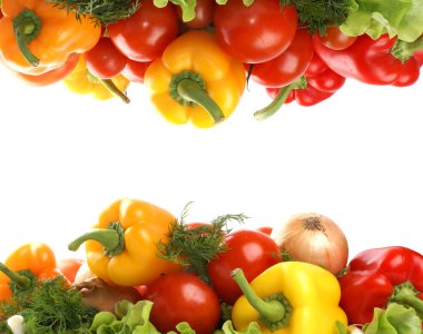 beyaz izole lezzetli taze sebze