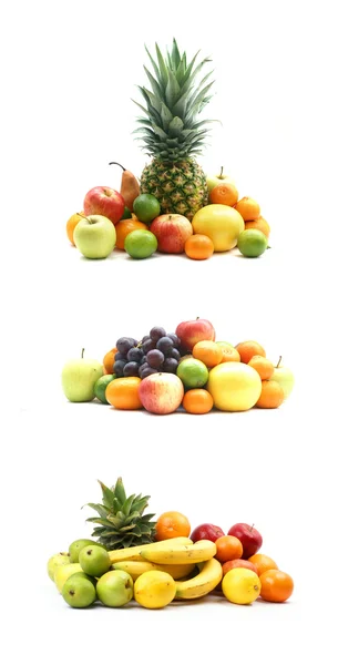 Frutas isoladas a branco — Fotografia de Stock