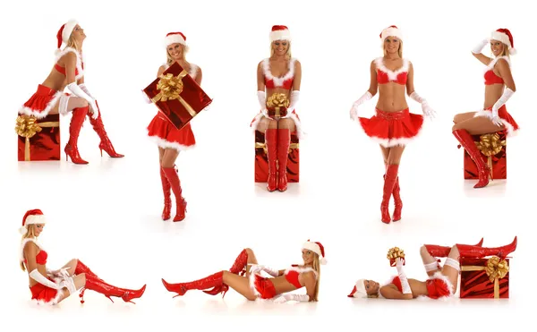 Set of sexy Santas — Stock Photo, Image