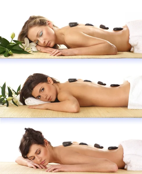 Attractive women getting spa treatment — Stock Photo, Image