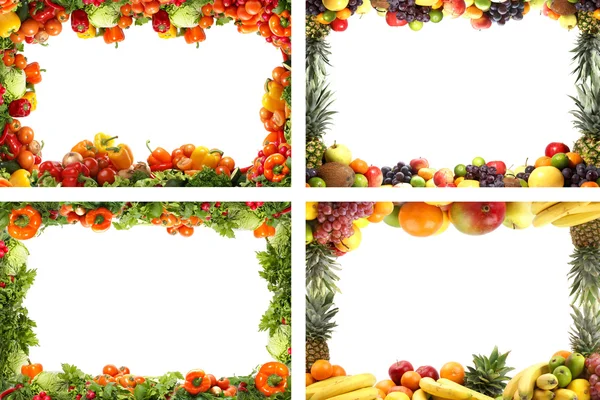 Different natural frames over white background — Stok fotoğraf