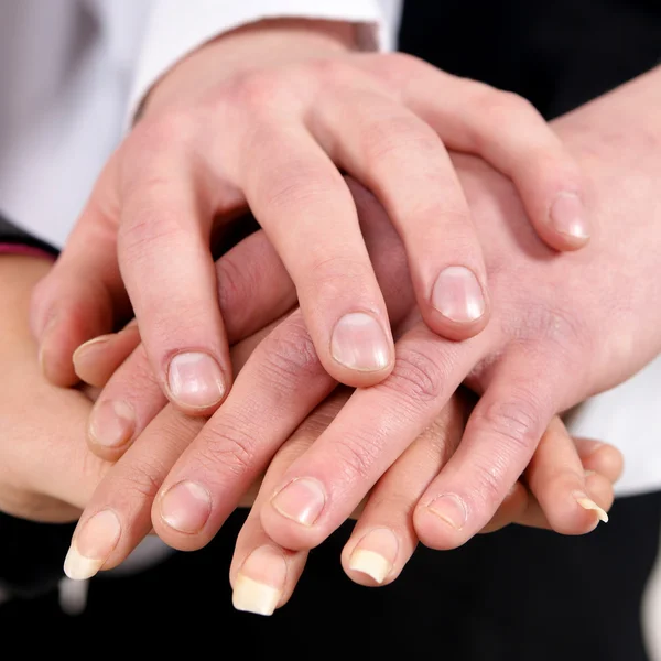 Groep handdruk — Stockfoto