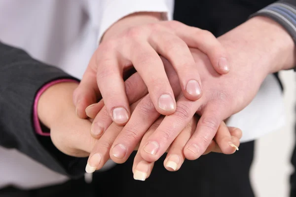 Grupp handslag — Stockfoto