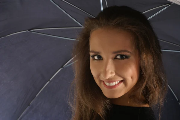 Young lovely georgian woman with umbrella — Stock Photo, Image