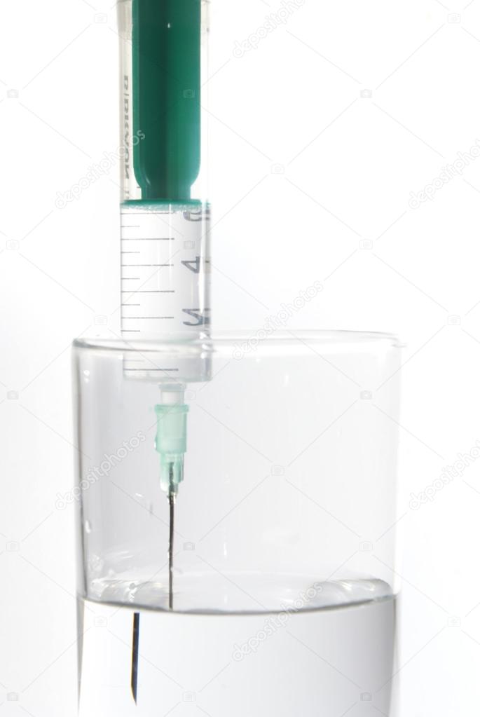 Syringe isolated on white