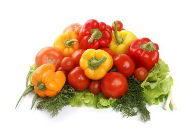 beyaz izole lezzetli taze sebze