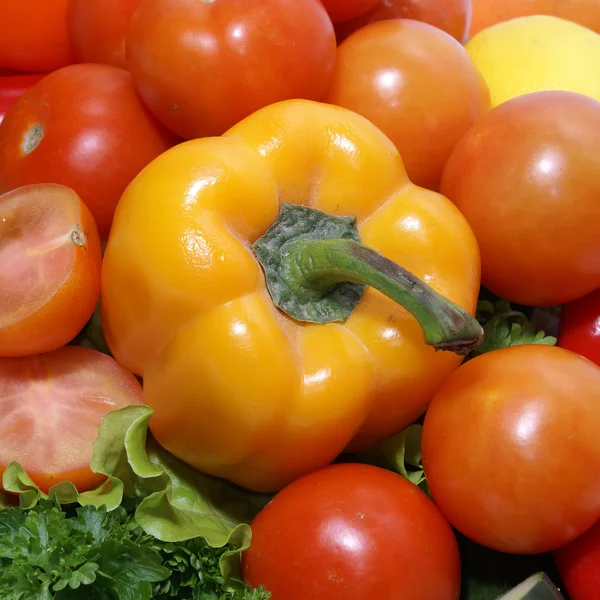 Verduras frescas y sabrosas aisladas en blanco — Foto de Stock