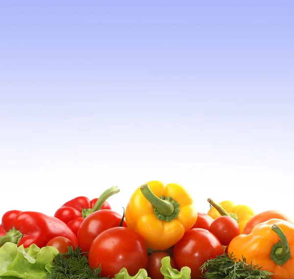Čerstvé chutné zeleniny izolovaných na bílém — Stock fotografie