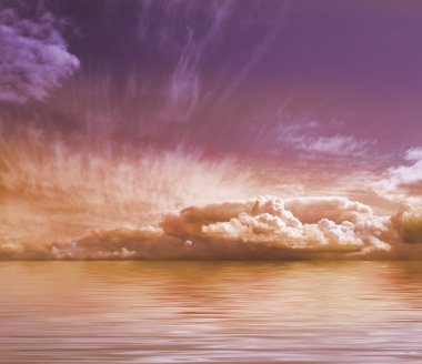 güzel bir soyut günbatımı manzarası