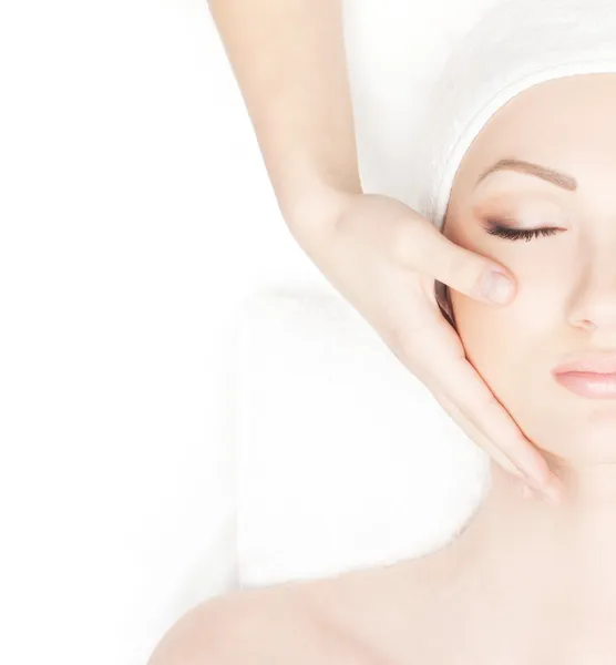 Young beautiful lady getting spa treatment — Stock Photo, Image