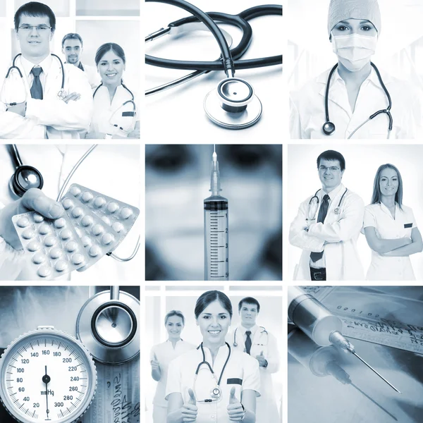 Collage made of some medical elements — Stock Photo, Image
