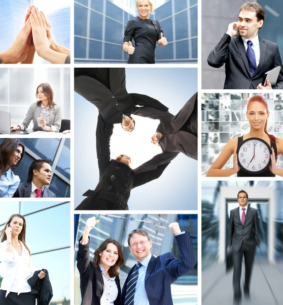 Collage met een heleboel verschillende business samen te werken — Stockfoto