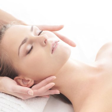 genç çekici kız Spa