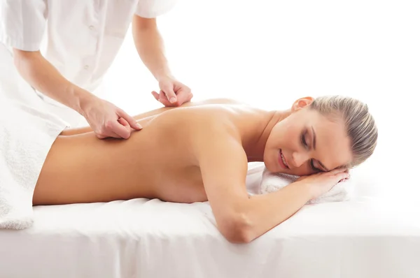 Young attractive woman getting spa treatment — Stock Photo, Image