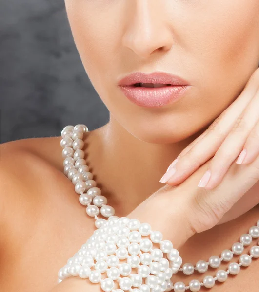 Portrait of a young blond bride woman — Stock Photo, Image