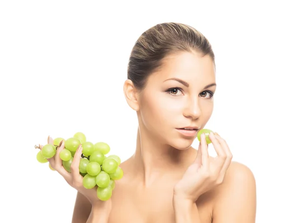 голая женщина с виноградом фото
