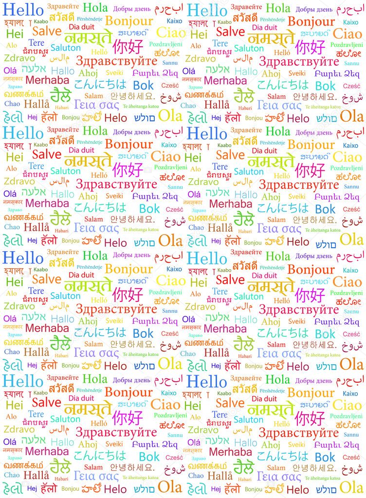 Hello word in different languages