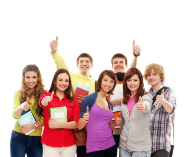 başparmak kadar gösteren gençler