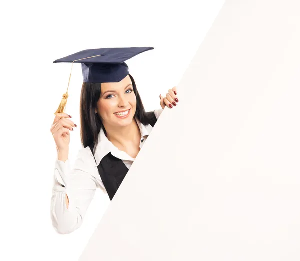 A young graduate woman posing in business style — Stock Photo, Image