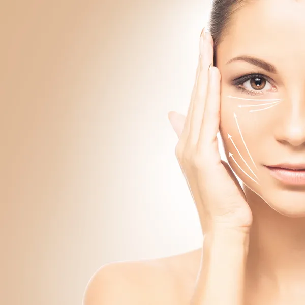 Portrait of a young woman in light makeup — Stock Photo, Image