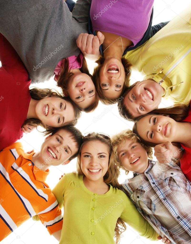 Smiling happy teenagers — Stock Photo © shmeljov #40894541