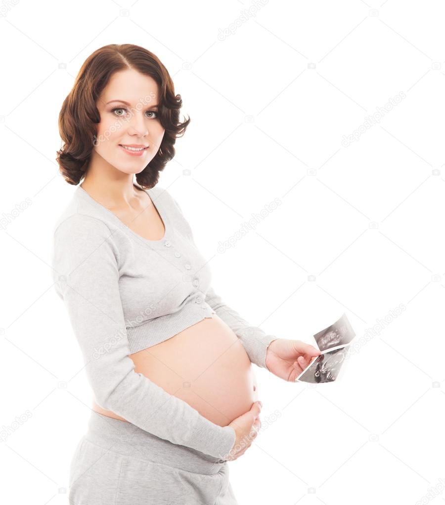 Young, healthy and happy pregnant woman